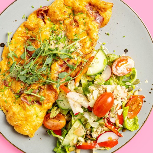 Omlet z gorgonzolą i coppą