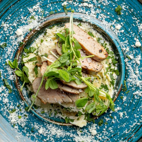 Papardelle Alfredo z polędwiczką wieprzową